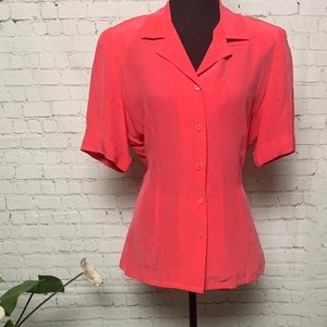 Vintage Paradigm silk women’s button blouse